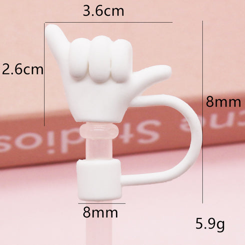 Cute Cartoon Silicone Straw Cap Dust PlugTumbler Straw Toppers for Tumblers, Dust-Proof Drinking Straw Caps for Reusable Straws Tips